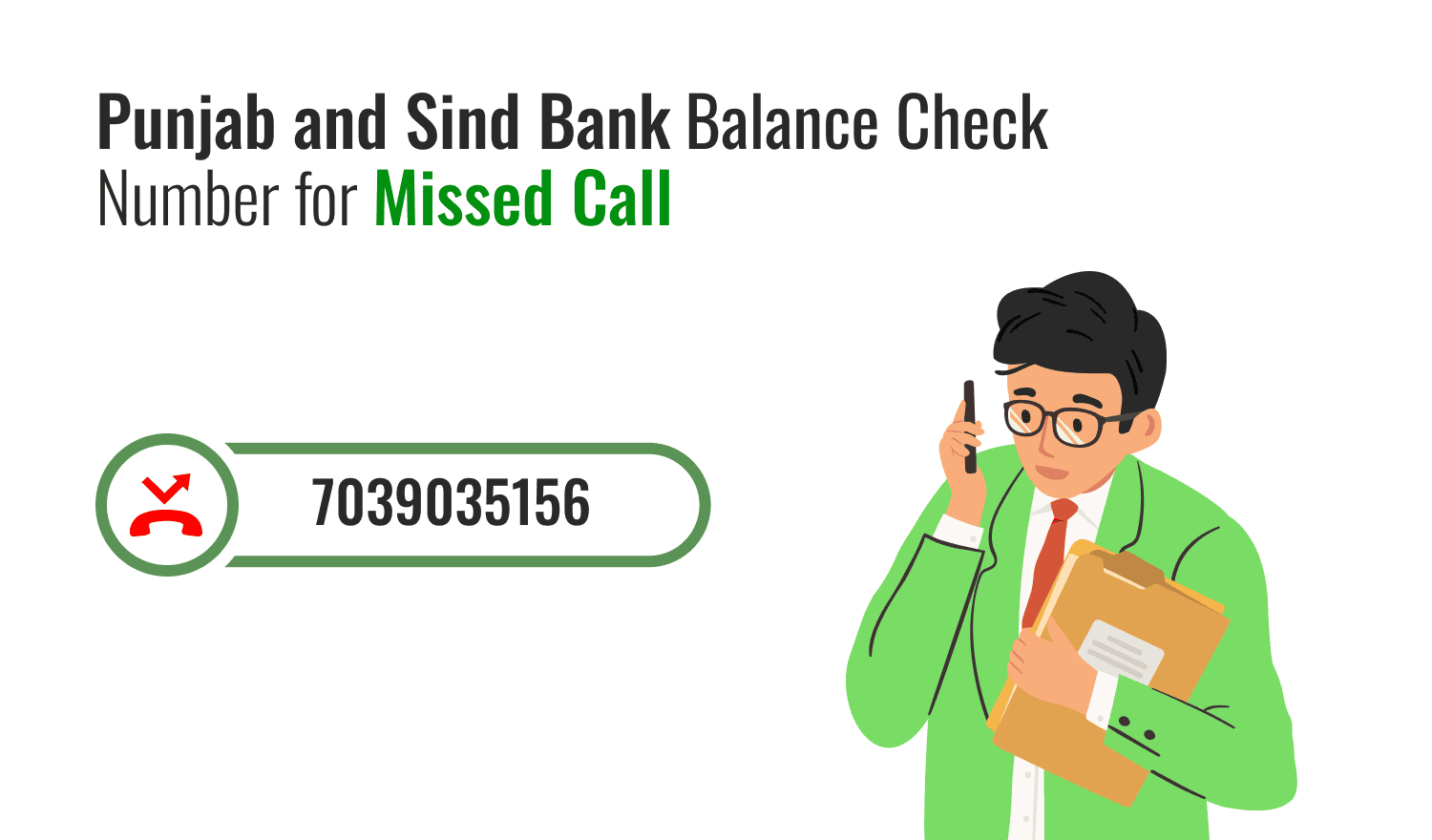 Punjab and Sind Bank Balance Check Number for Missed Call